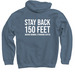 Respect The Locals-dark colors, a Indigo Pullover Hoodie (back-view)