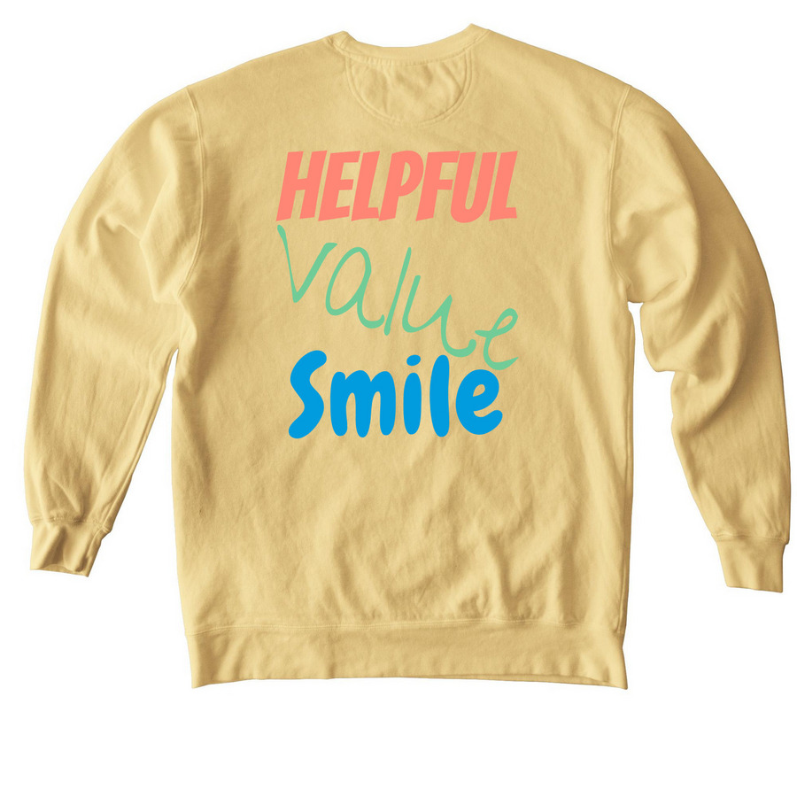 T.S.P. Celebration Crewneck, a Butter Comfort Colors Crewneck Sweatshirt (back-view)