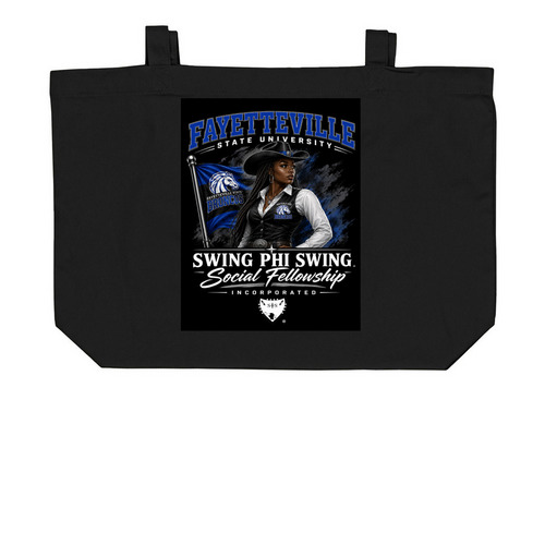 BRONCO BAG, a Black Large Organic Cotton Tote Bag