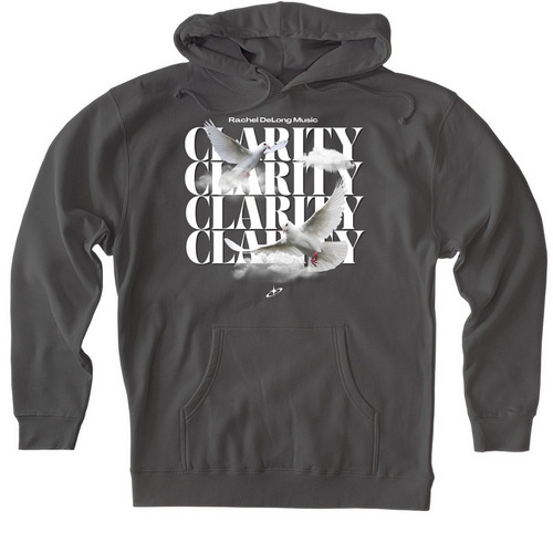Clarity, a Charcoal Heavyweight Pullover Hoodie