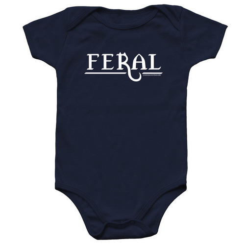 FERAL, a Navy Infant Onesie