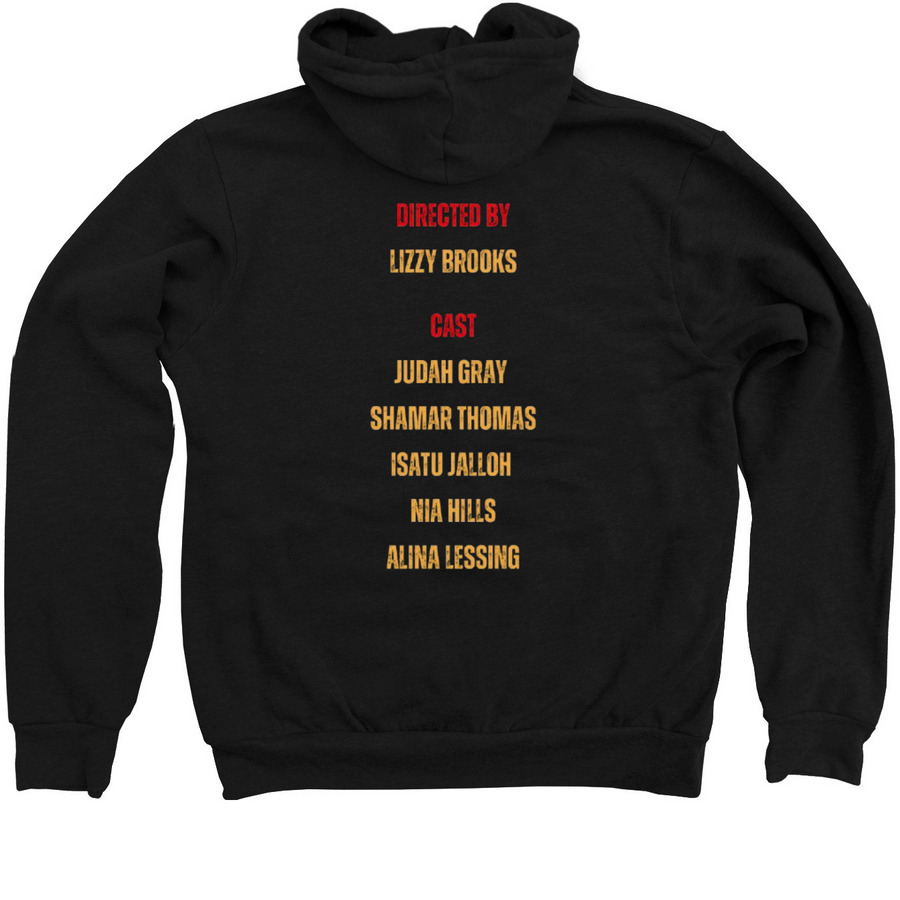 Detroit '67 Show Shirt!&nbsp;, a Black Zip Up Hoodie (back-view)