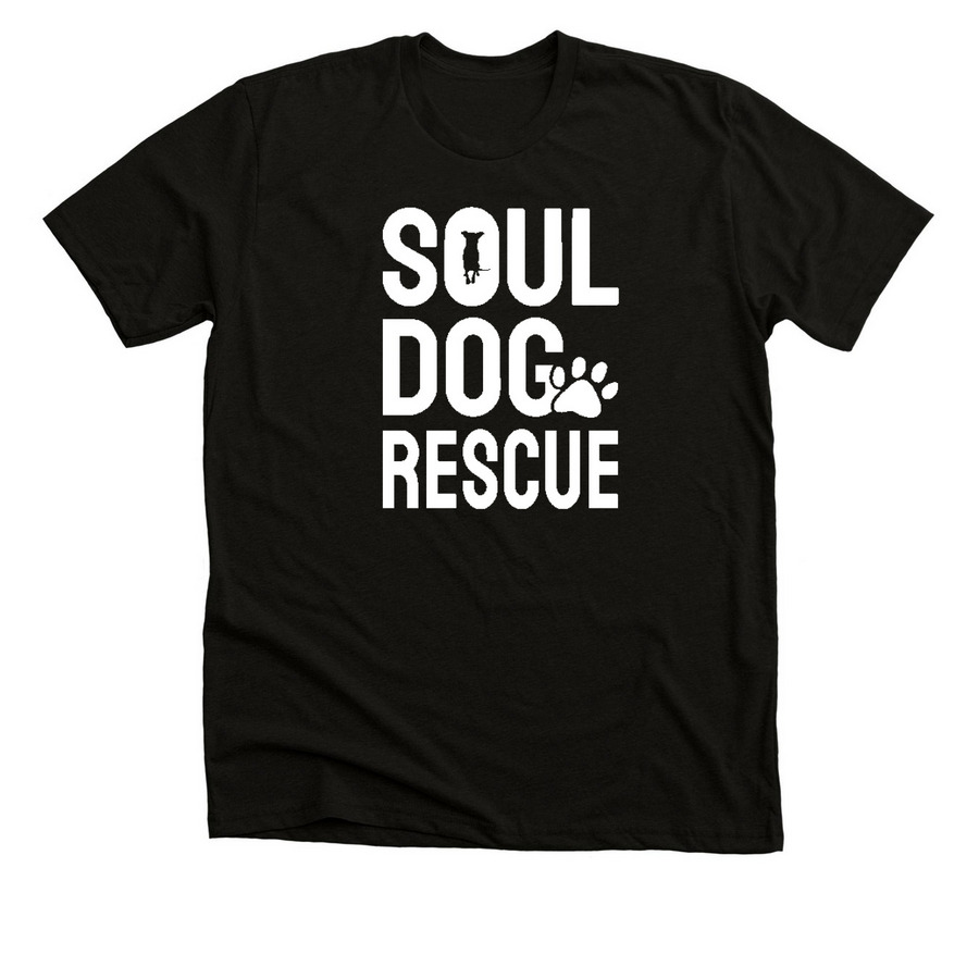 Soul Dog Rescue, a Solid Black Blend Premium Unisex Tee
