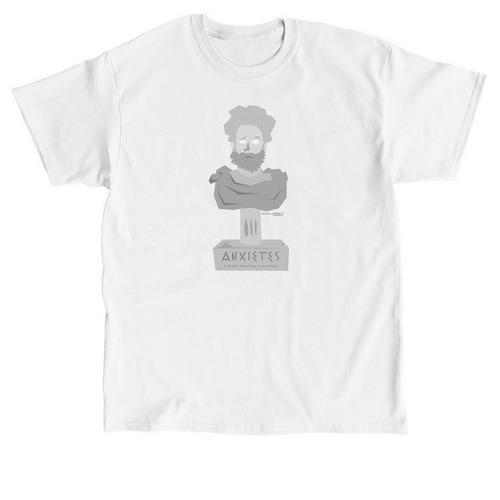ANXIETES (Front), a White Classic Unisex Tee