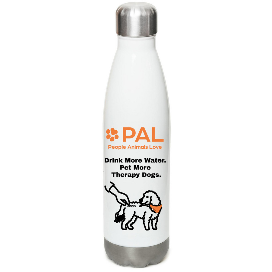 PAL Water Bottle, a White Stainless Steel Water Bottle