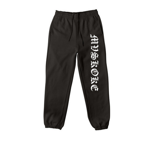 + MVSKOKE (SWEATPANTS) +, a Black Premium Heavyweight Jogger