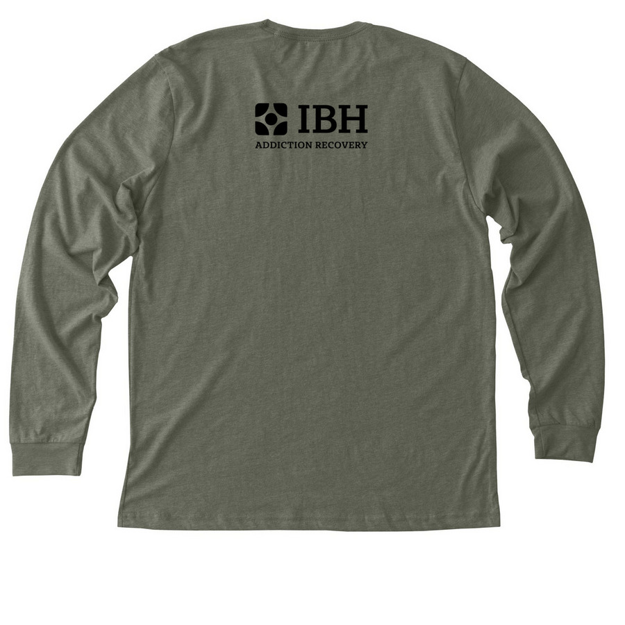 Hope. Heal. Recover., a Heather Military Green Premium Long Sleeve Tee (back-view)