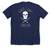 Band Camp Survivor, a Solid Navy Blend Premium Unisex Tee (back-view)