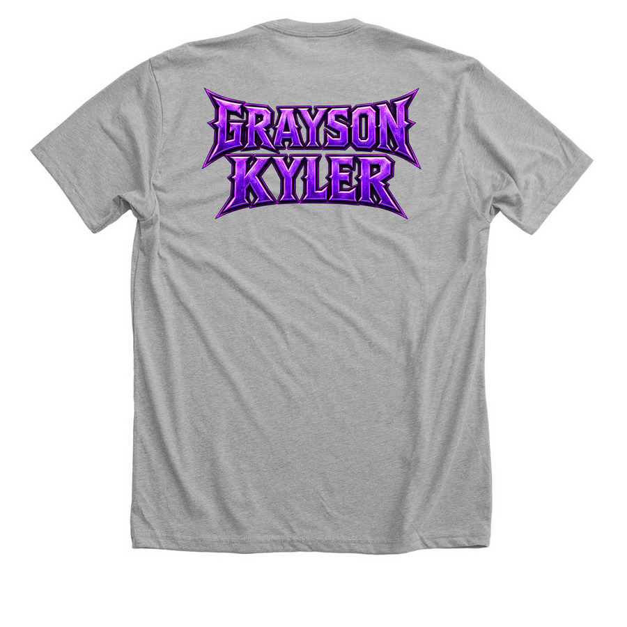 Gray, a Athletic Heather Premium Unisex Tee (back-view)