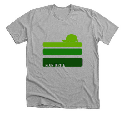 Moss Turtle T-Shirt, a Athletic Heather Premium Unisex Tee