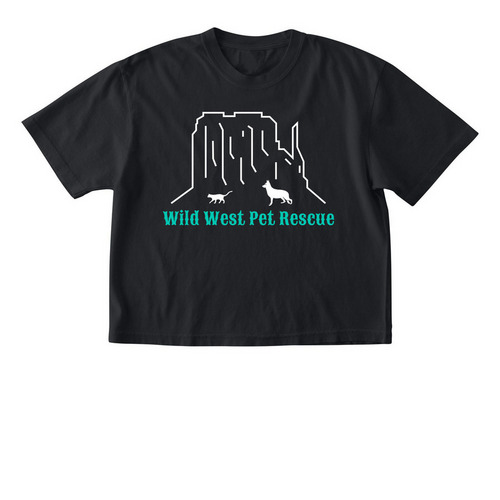 Wild West Boxy Tee, a Black Comfort Colors Boxy Tee