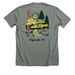 The Still Place Be Still and Know, a Deep Heather Premium Unisex Tee (back-view)