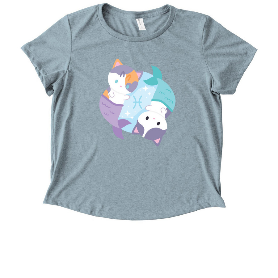 Pisces Cat, a I Like You Blue Allmade Eco Triblend Women?s Scoop Neck Tee