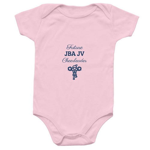 Future JV Cheerleader Baby Onesie, a Pink Infant Onesie