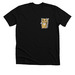 Orange Tabby Love, a Solid Black Blend Premium Unisex Tee