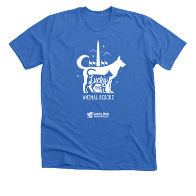 Lucky Dog Animal Rescue, a Heather True Royal Premium Unisex Tee