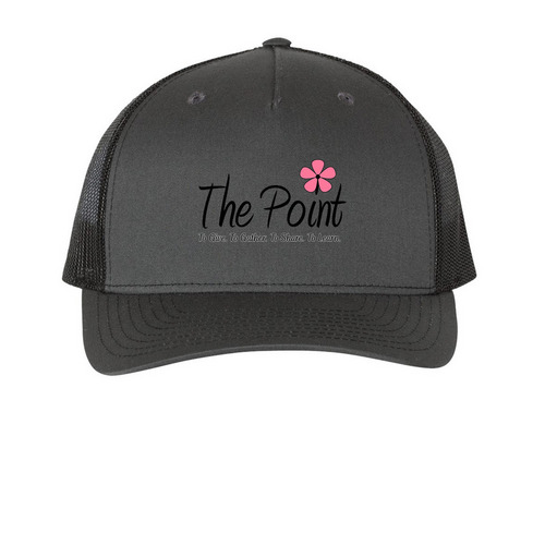 Hats -, a Charcoal/ Black Printed Five-Panel Trucker Cap