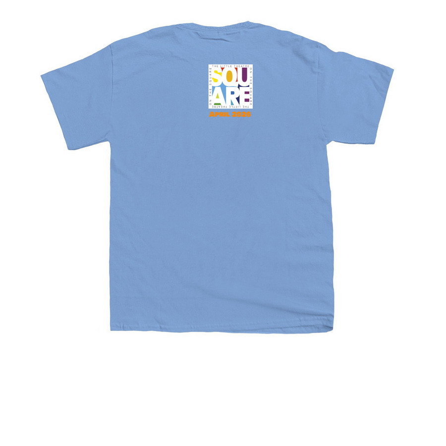 Just Keep Swimming, a Carolina Blue Youth Unisex Tee (back-view)