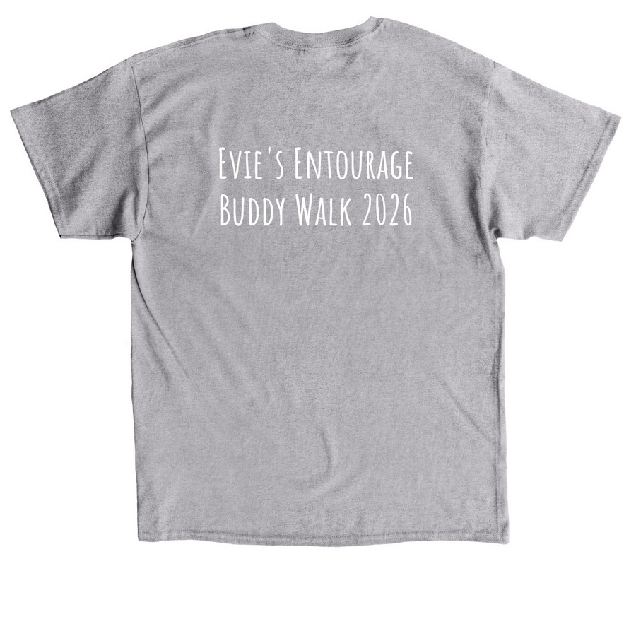 Evie's Entourage - 47 Chromosomes, Zero Chill, a Sport Grey Classic Unisex Tee (back-view)