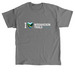"I Love WT" Tops (White Logo), a Charcoal Classic Unisex Tee