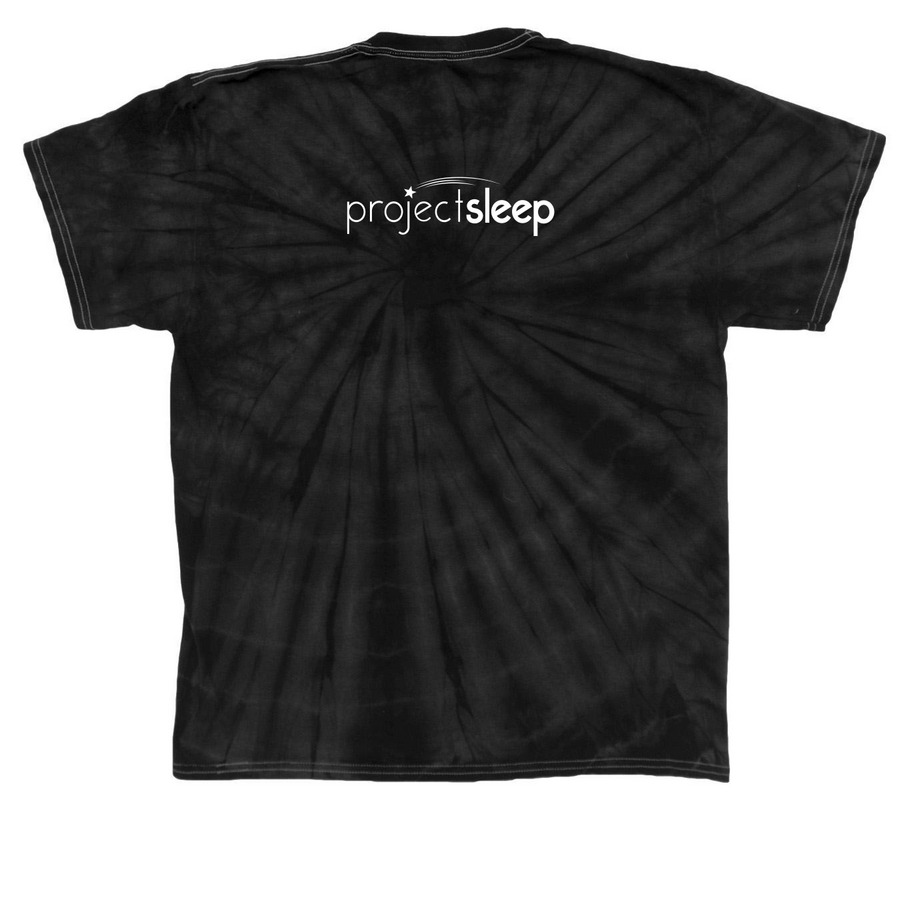 World Narcolepsy Day 2025, a Black Classic Tie Dye Tee (back-view)