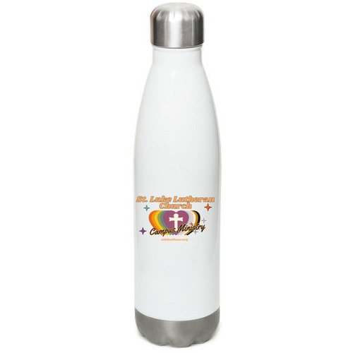 St. Luke Ithaca Campus Ministry, a White Stainless Steel Water Bottle