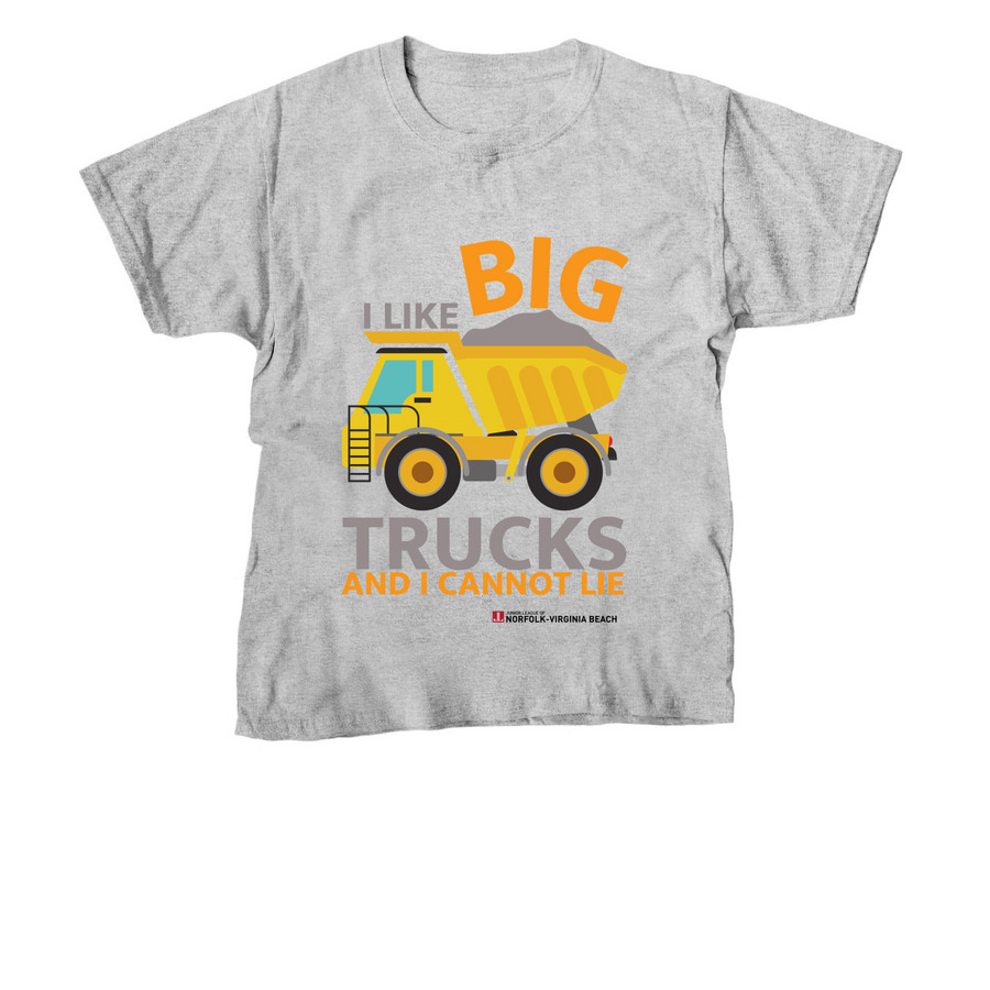 Touch-a-Truck "I LIKE BIG TRUCKS" Shirt V1, a Sport Grey Youth Unisex Tee