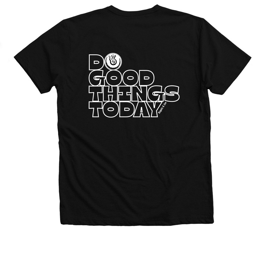 Uniform pt 2, a Solid Black Blend Premium V-Neck Tee (back-view)