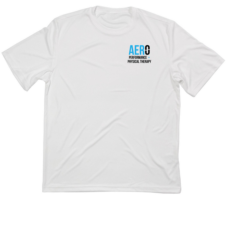 Athletic Wear(White), a White Classic Performance Tee