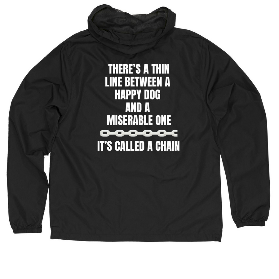 TRP Windbreaker, a Black Quarter-Zip Windbreaker (back-view)