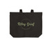Mother's Day 2026- Tote, a Deep Black Cotton Canvas Tote Bag (back-view)