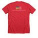 S2C, a Heather Red Premium Unisex Tee (back-view)