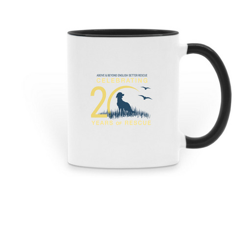 Limited Edition 20th Anniversary Mug, a Black Two-Tone Ceramic Mug