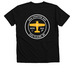 Classic T-Shirts, a Solid Black Blend Premium V-Neck Tee (back-view)