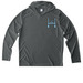 Pikes Peaks Women?s Rugby, a Dark Smoke Grey UV Performance Long Sleeve Hoodie