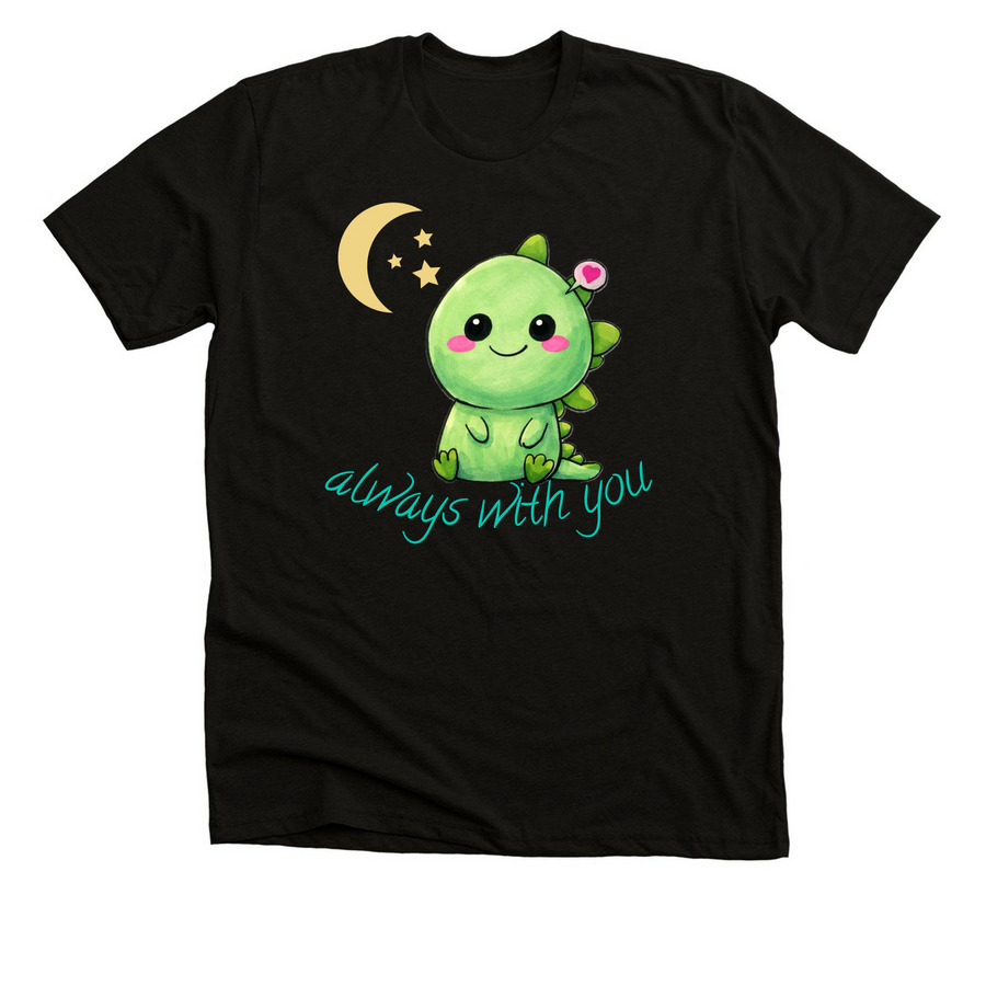 Always With You shirts, a Solid Black Blend Premium Unisex Tee