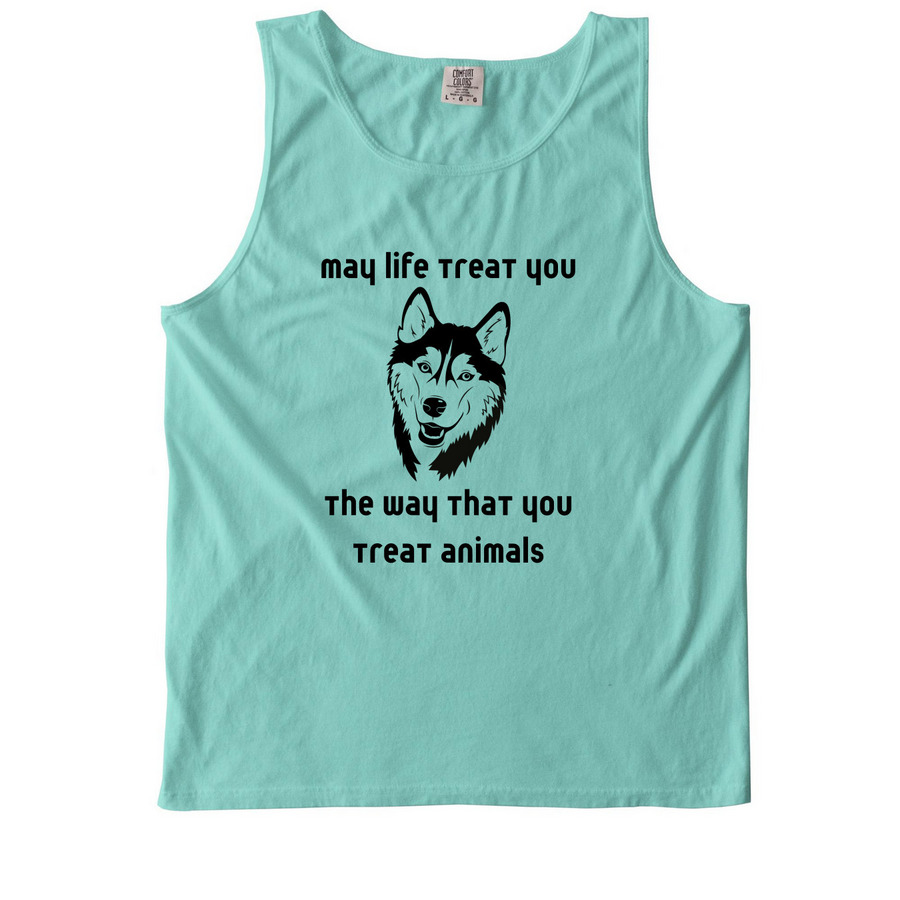 May life treat you?, a Chalky Mint Comfort Colors Tank Top