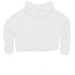 Crop Top Hoodie, a White Women?s Lightweight Cropped Hoodie (back-view)