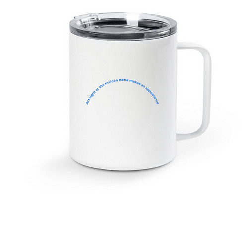 Coffee mug&nbsp;, a White Stainless Steel Travel Mug