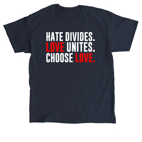 CHOOSE LOVE.&nbsp;, a Navy Classic Unisex Tee