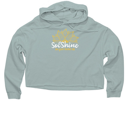 (White Logo) T-shirts & Crops, a Sage Women?s Lightweight Cropped Hoodie