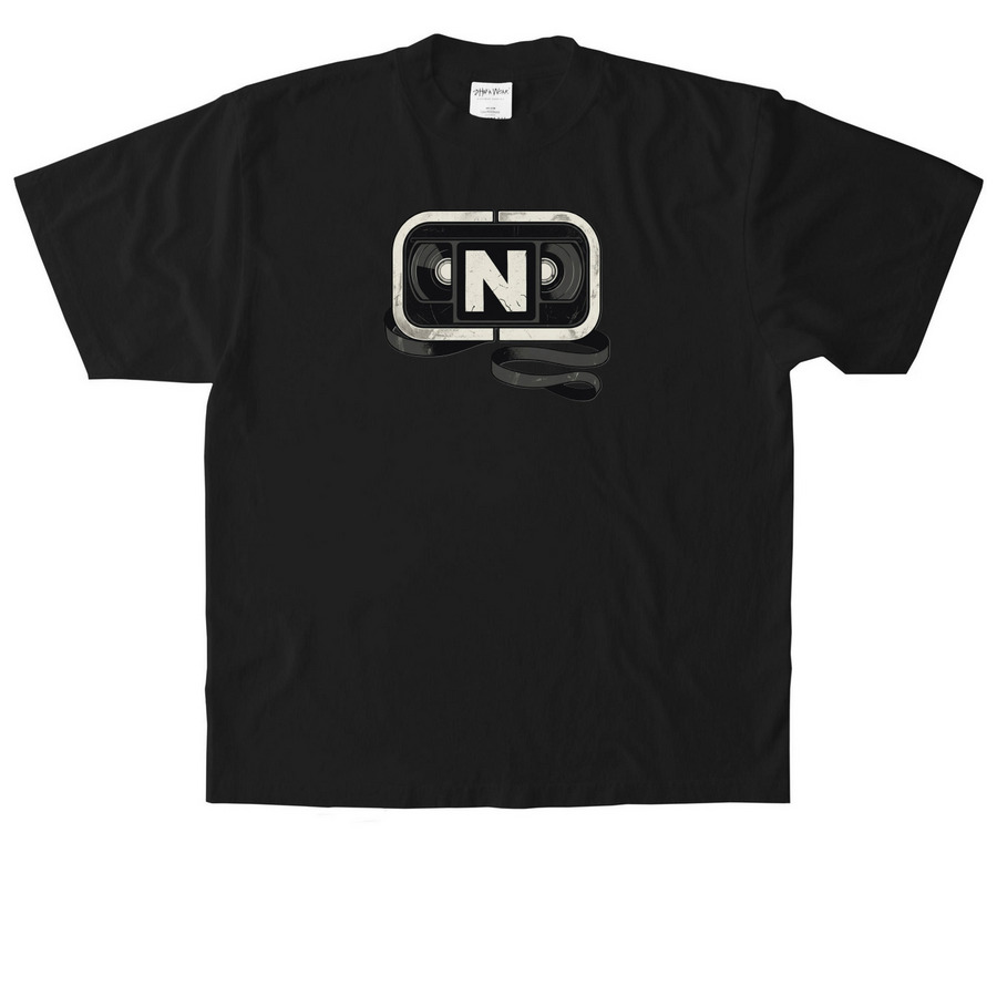 The VHS, a Black Heavyweight Garment Dye Tee