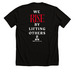We Rise Shirt *Design on Back*, a Solid Black Blend Premium Unisex Tee (back-view)