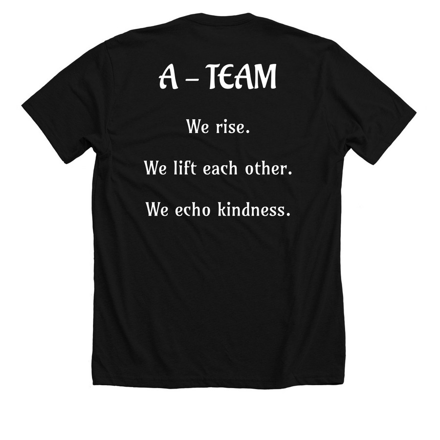 EchoKind - Bright Contrast, a Solid Black Blend Premium Unisex Tee (back-view)