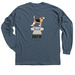 Greek Hero Dog - Back Design, a Indigo Classic Long Sleeve Tee (back-view)