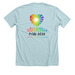 Pride 2026 Apparel Collection, a Heather Ice Blue Premium Unisex Tee (back-view)