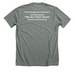 "Not Damaged", a Deep Heather Premium Unisex Tee (back-view)