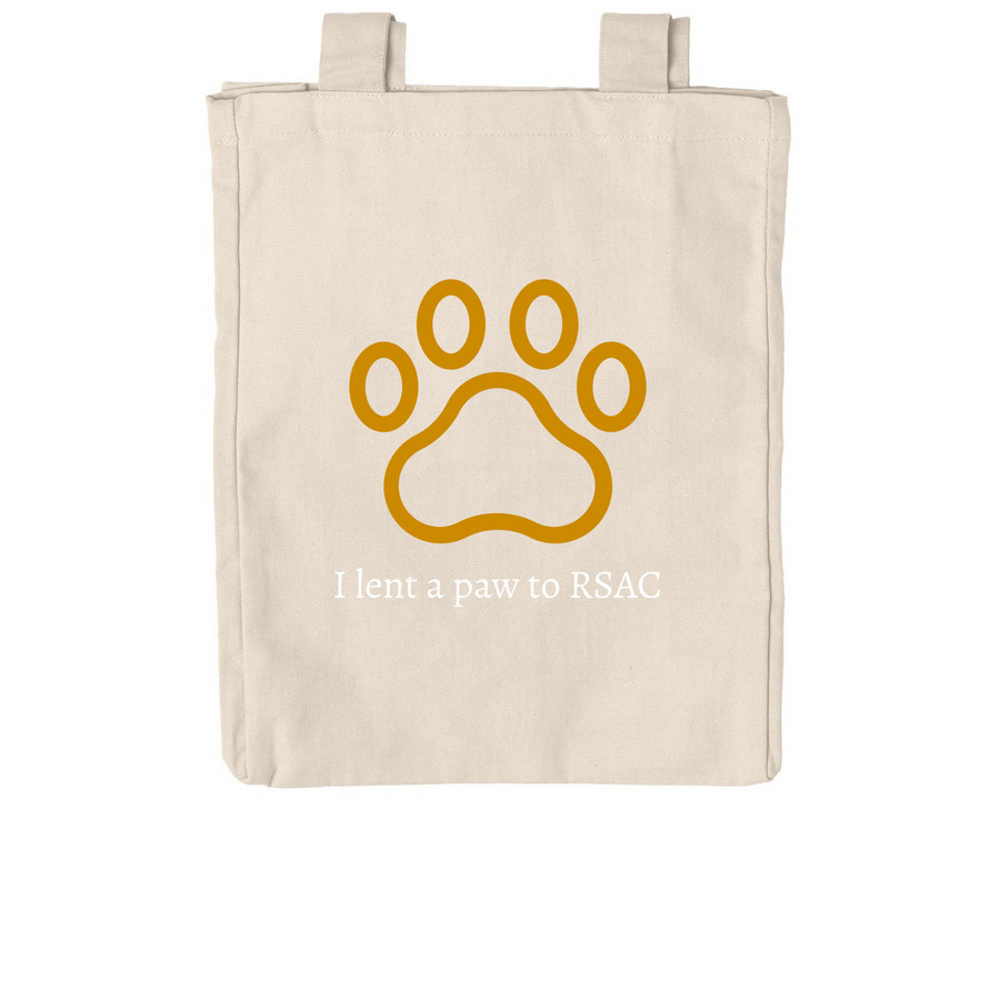 Rescued is my favorite, so I lent a Paw! Bag, a Natural Reclaimist Everywhere Tote Bag (back-view)