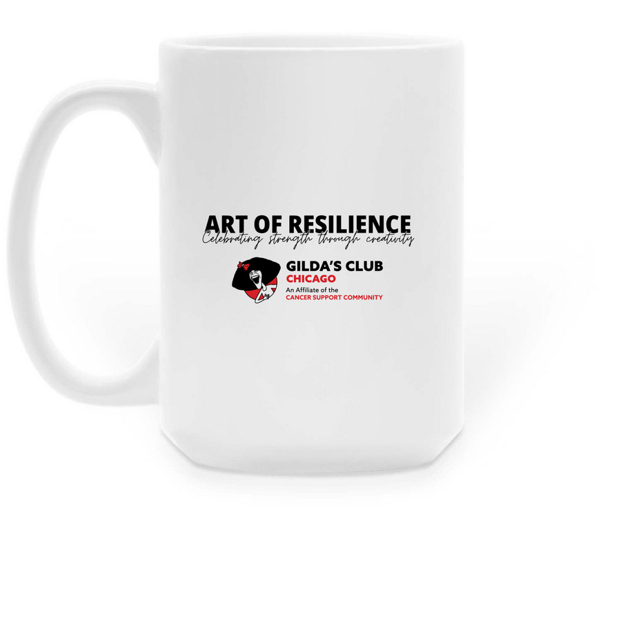 Circle of Hope in Color, a White Large Coffee Mug (back-view)