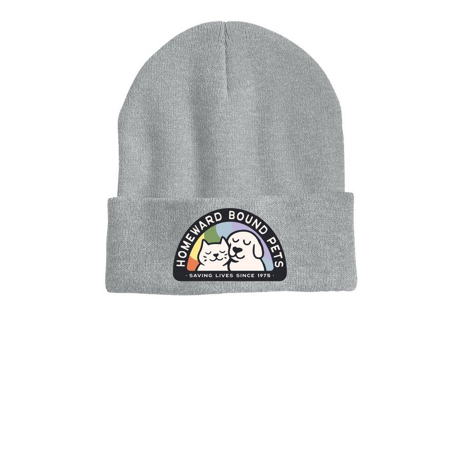 HBPets Pride Beanie, a Heather Grey Printed Cuffed Beanie